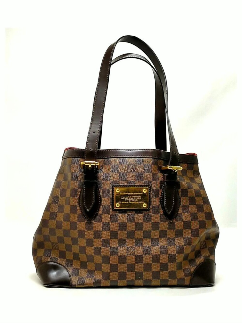 Authentic Louis Vuitton Hampstead MM Damier Ebene Tote Brown LV Shoulder Bag - Picture 2 of 16